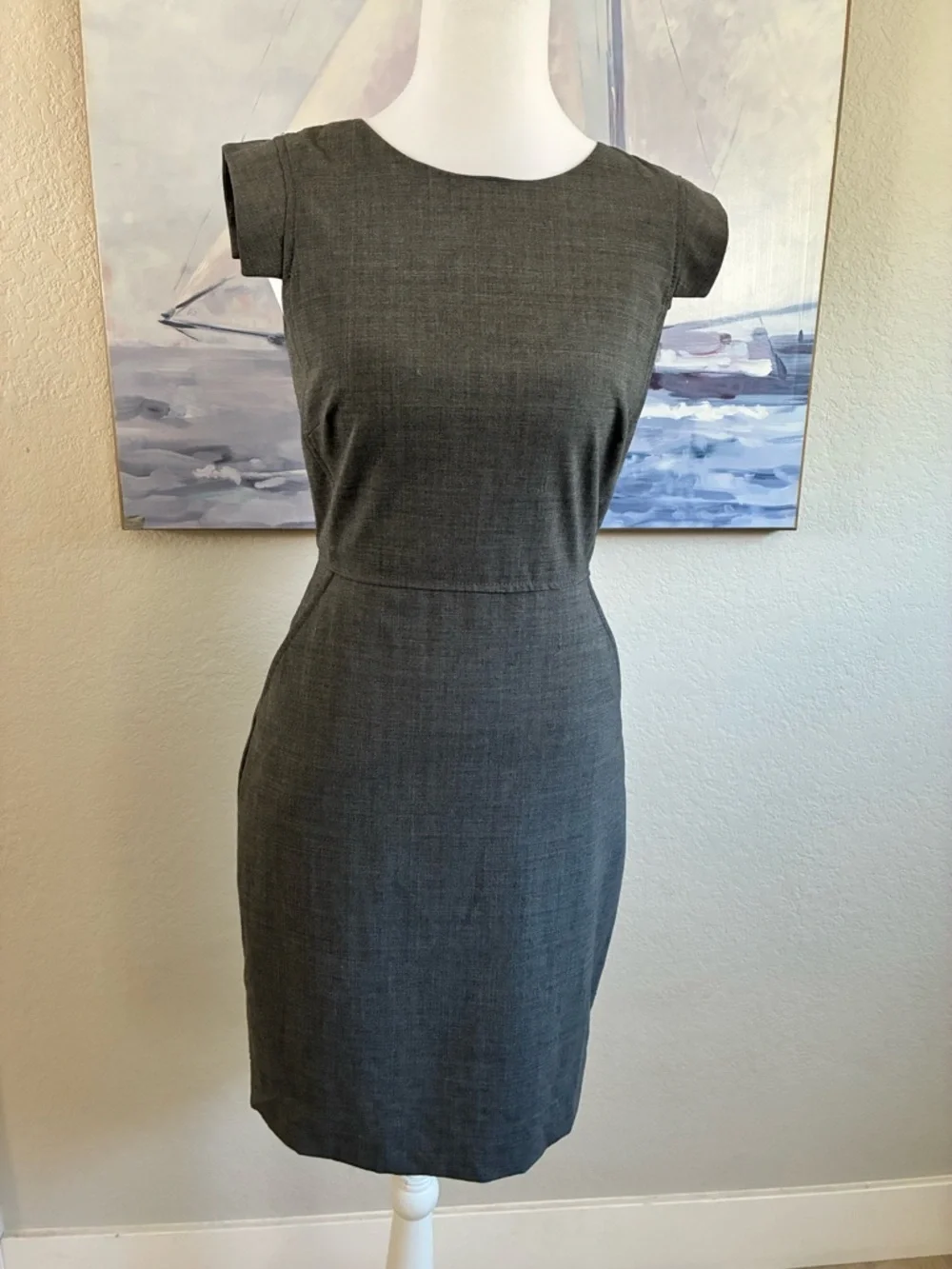 J.Crew Wool Grey Sheath Dress